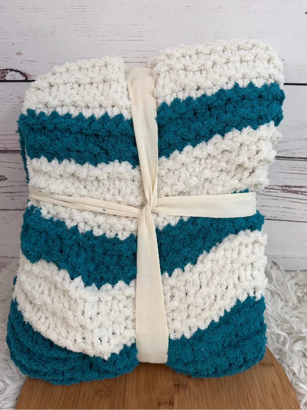 Logo Brands San Jose Sharks NHL Chunky Knit Throw Blanket 50x60 NWT